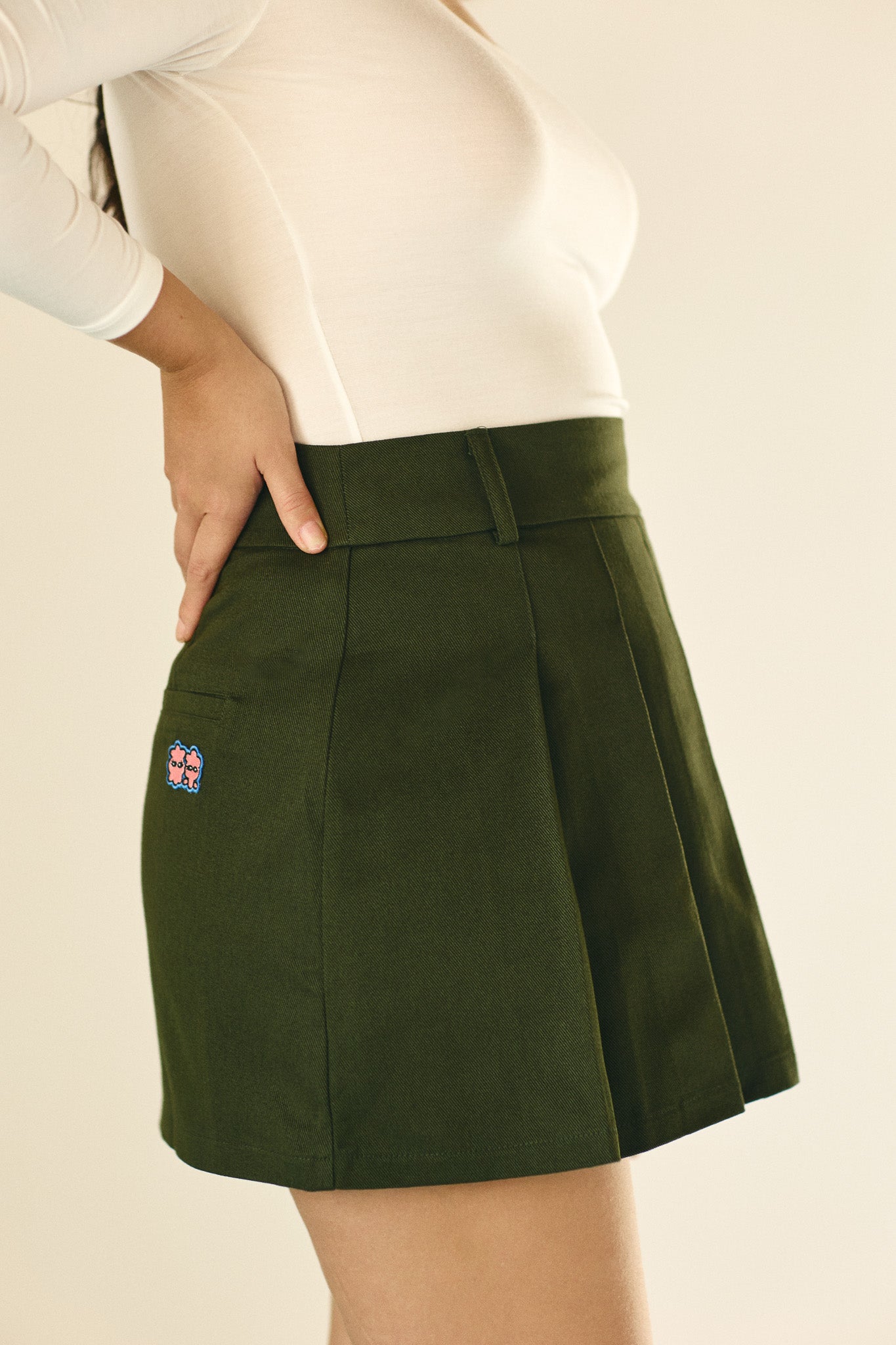 Mini Saia Emi Verde Musgo