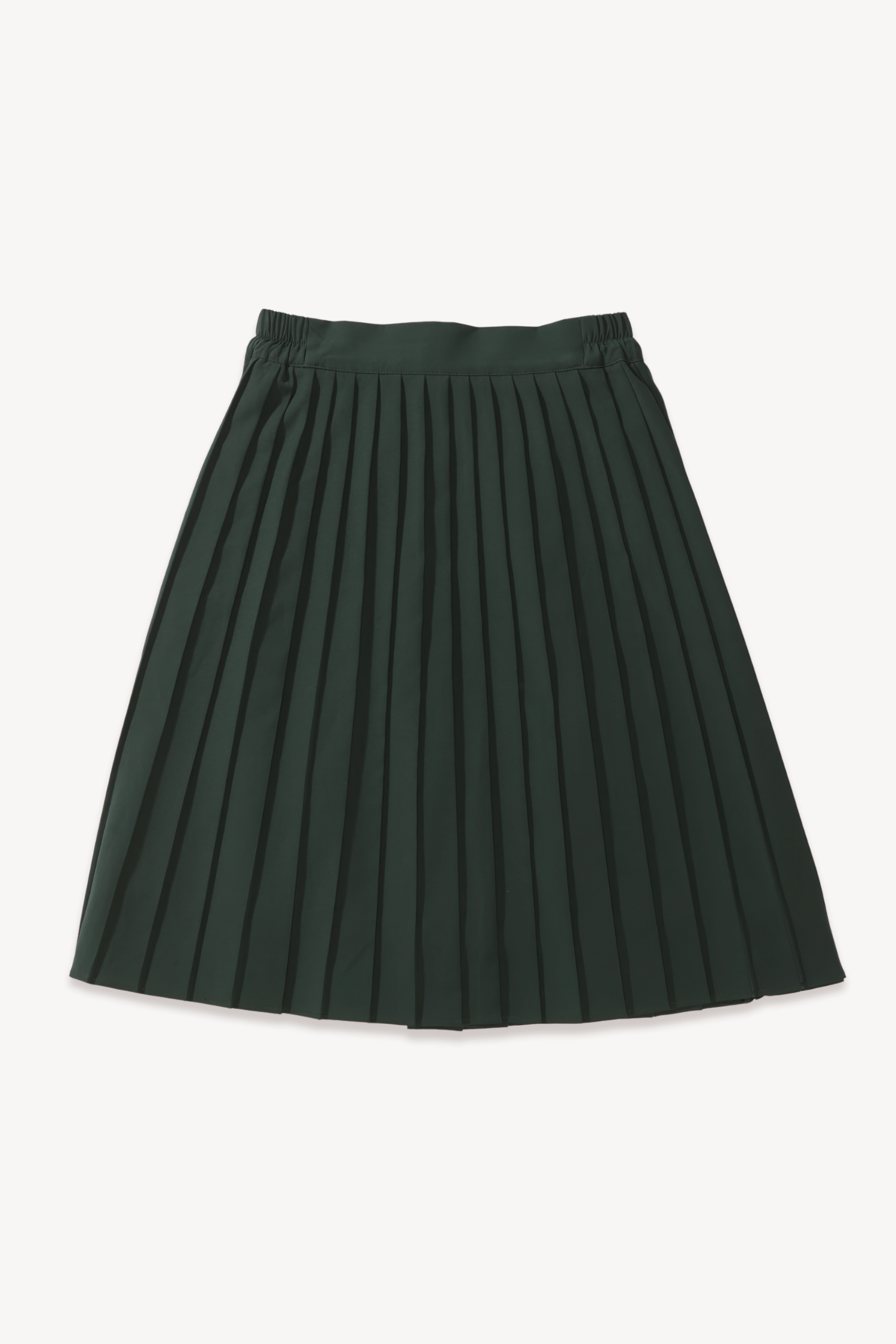 Saia plissada verde