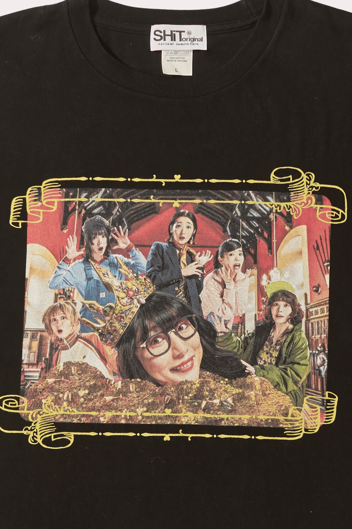 Camiseta estampada preta
