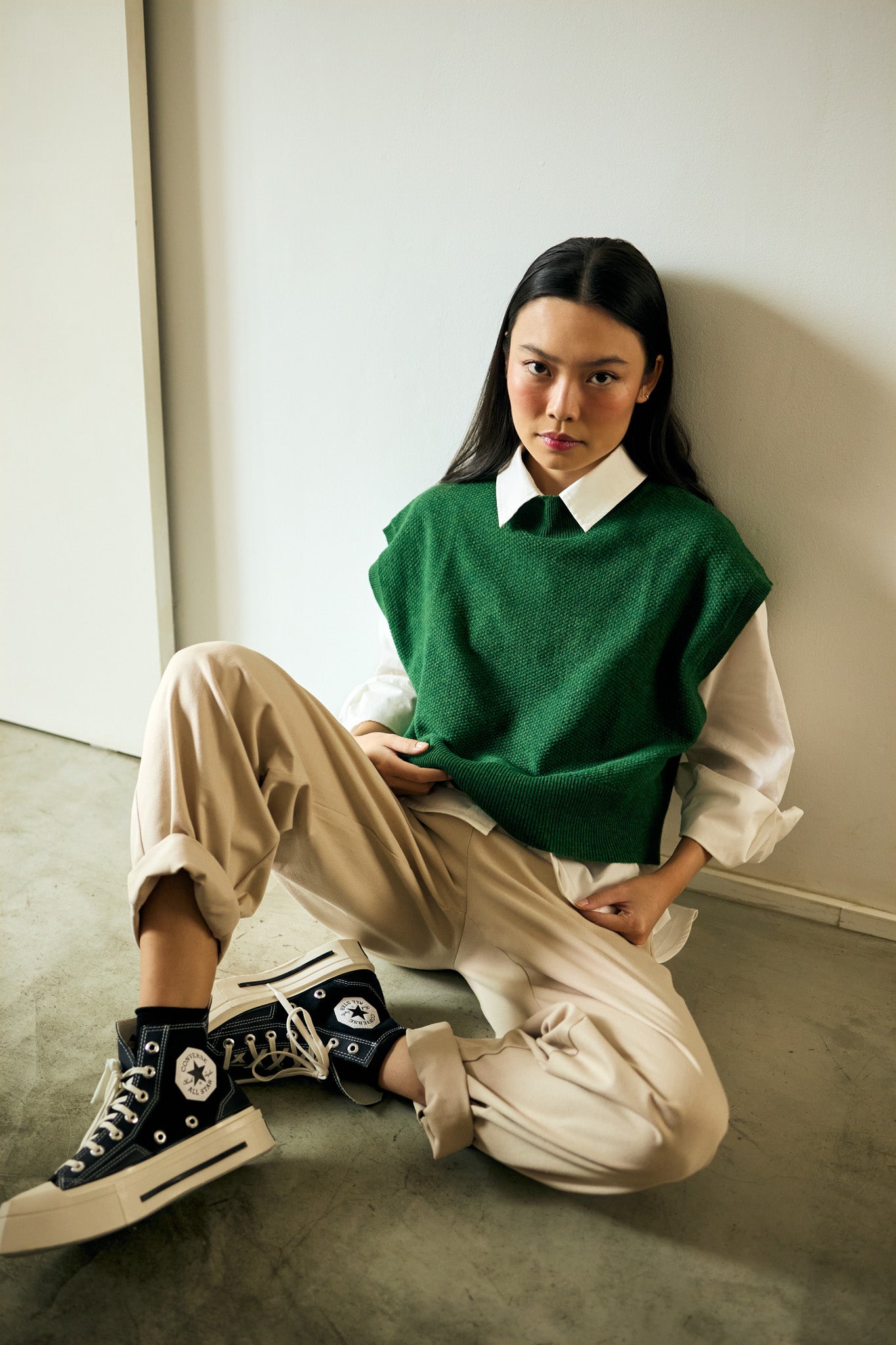 Blusa cropped verde